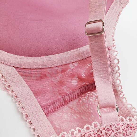 Victoria's Secret 34D Bra Dream Angels Push Up Lace Underwire Lingerie Rose Pink - Picture 13 of 16